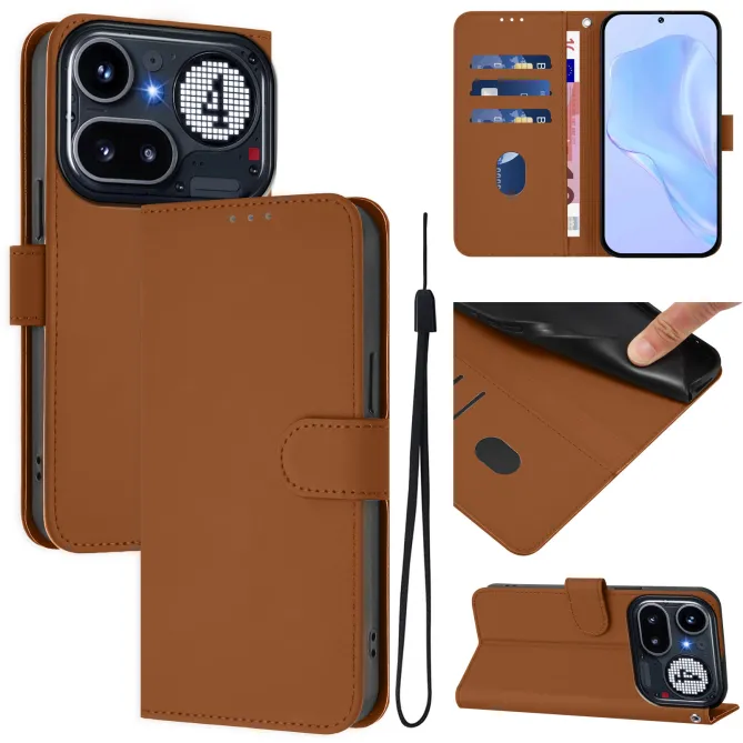 Housse Nothing Phone (4a) Pro Portefeuille Simili Cuir avec Dragonne