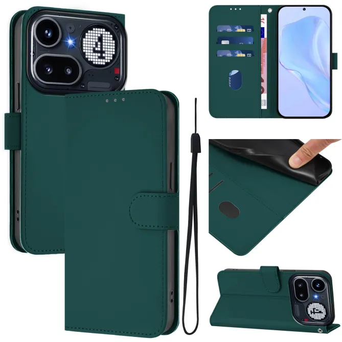 Housse Nothing Phone (4a) Pro Portefeuille Simili Cuir avec Dragonne
