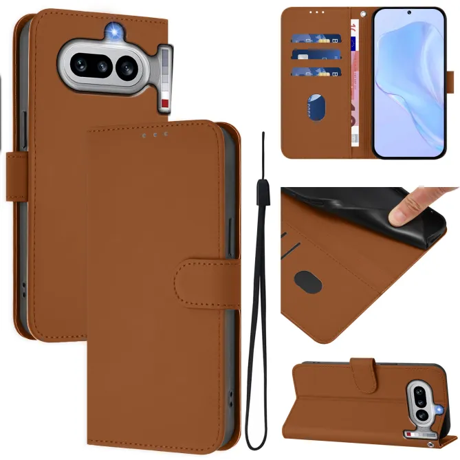Housse Nothing Phone (4a) Portefeuille Simili Cuir avec Dragonne