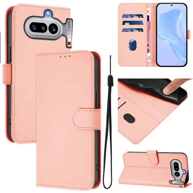 Housse Nothing Phone (4a) Portefeuille Simili Cuir avec Dragonne