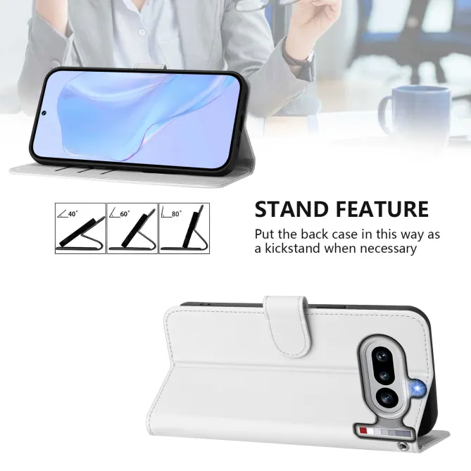 Housse Nothing Phone (4a) Portefeuille Simili Cuir avec Dragonne