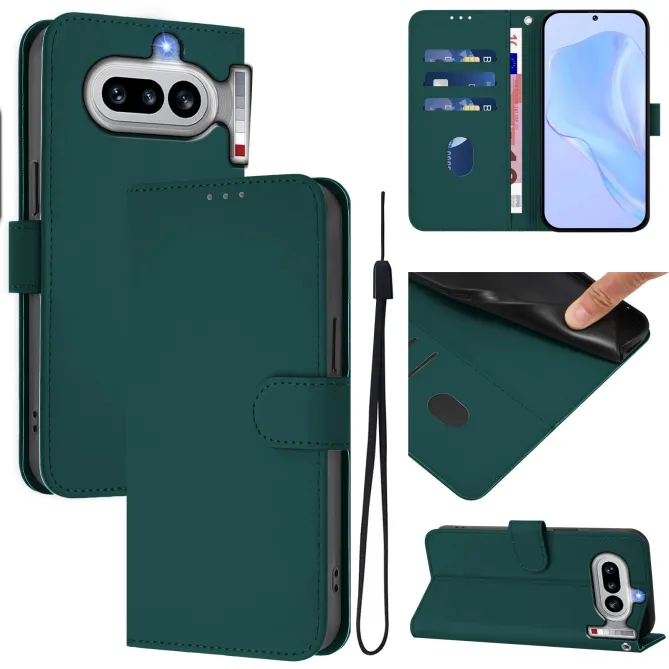 Housse Nothing Phone (4a) Portefeuille Simili Cuir avec Dragonne