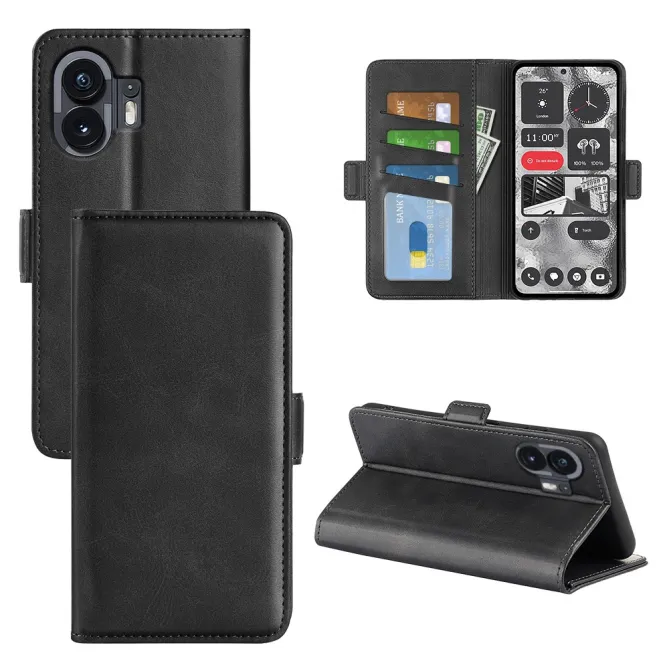 Coque Nothing Phone (2) Simili Cuir Béquille Antichoc Protection