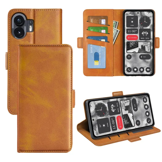 Coque Nothing Phone (2) Simili Cuir Béquille Antichoc Protection