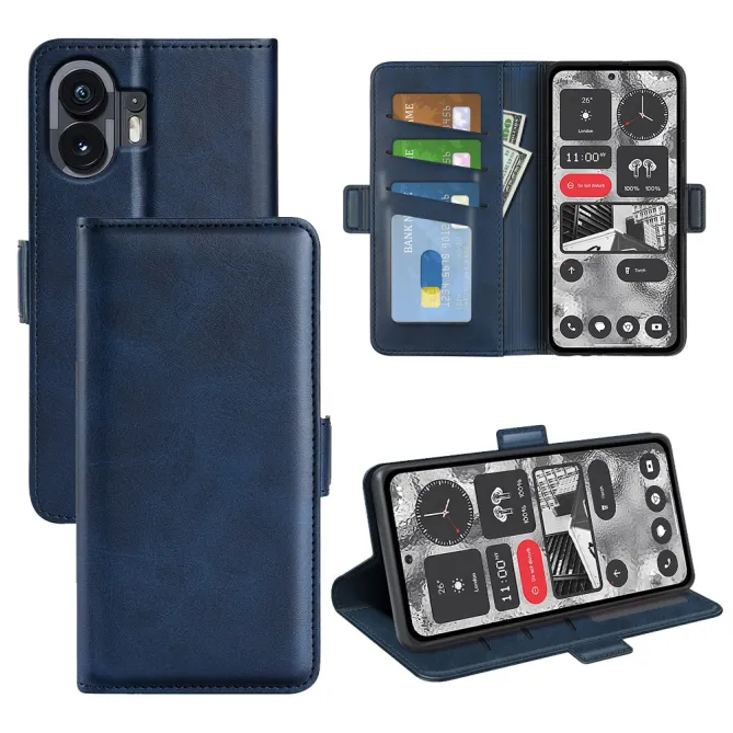 Coque Nothing Phone (2) Simili Cuir Béquille Antichoc Protection