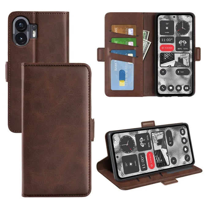 Coque Nothing Phone (2) Simili Cuir Béquille Antichoc Protection