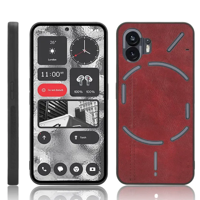 Coque Nothing Phone (2) Simili Cuir Antichoc Protection 4