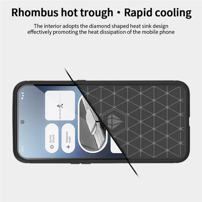 Coque Nothing Phone (2a) Plus / Phone (2a) MOFI Brossée Style Carbone