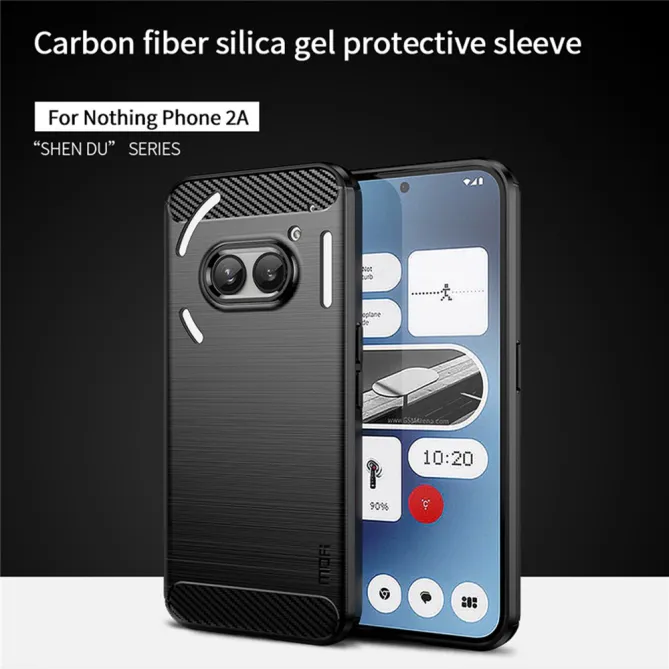 Coque Nothing Phone (2a) Plus / Phone (2a) MOFI Brossée Style Carbone