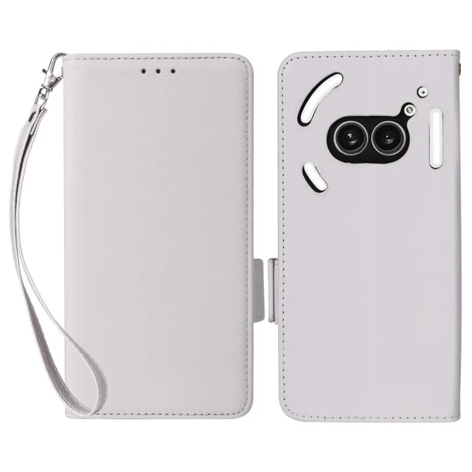 Housse Nothing Phone (2a) Plus / Phone (2a) Simili Cuir Litchi avec Dragonne