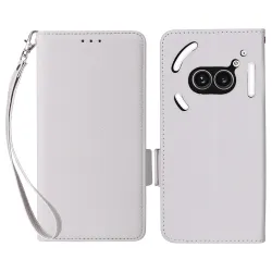 Housse Nothing Phone (2a) Plus / Phone (2a) Simili Cuir Litchi avec Dragonne