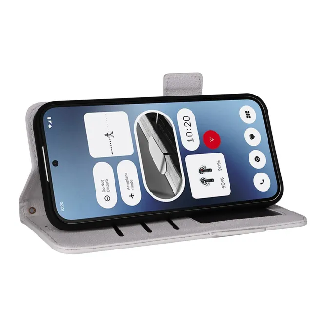 Housse Nothing Phone (2a) Plus / Phone (2a) Simili Cuir Litchi avec Dragonne