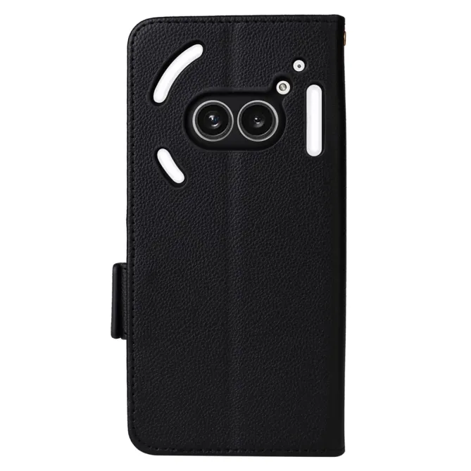 Housse Nothing Phone (2a) Plus / Phone (2a) Simili Cuir Litchi avec Dragonne