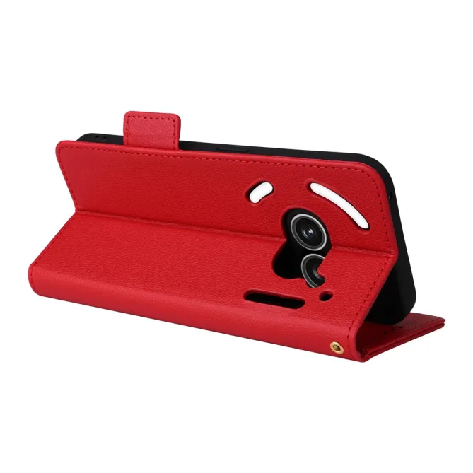 Housse Nothing Phone (2a) Plus / Phone (2a) Simili Cuir Litchi avec Dragonne