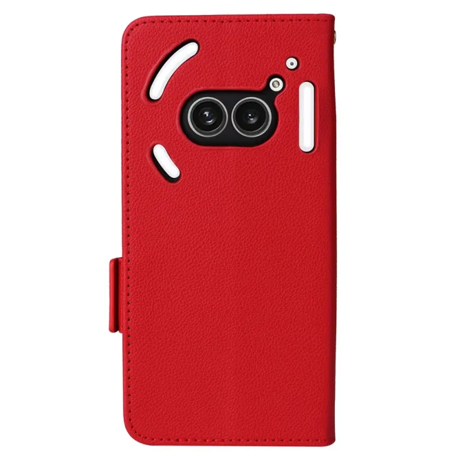 Housse Nothing Phone (2a) Plus / Phone (2a) Simili Cuir Litchi avec Dragonne