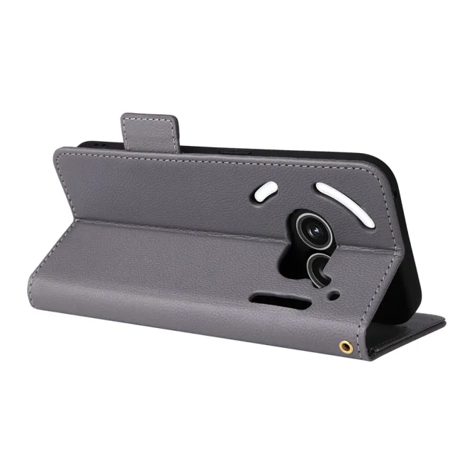 Housse Nothing Phone (2a) Plus / Phone (2a) Simili Cuir Litchi avec Dragonne