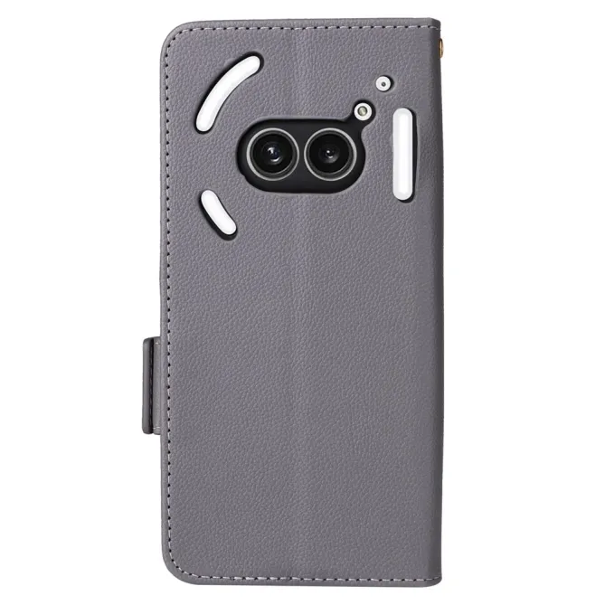 Housse Nothing Phone (2a) Plus / Phone (2a) Simili Cuir Litchi avec Dragonne