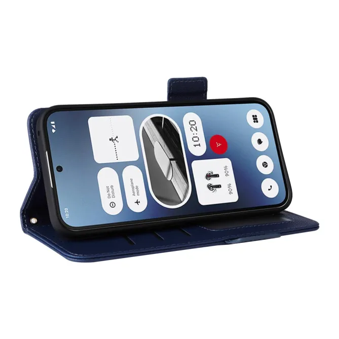 Housse Nothing Phone (2a) Plus / Phone (2a) Simili Cuir Litchi avec Dragonne