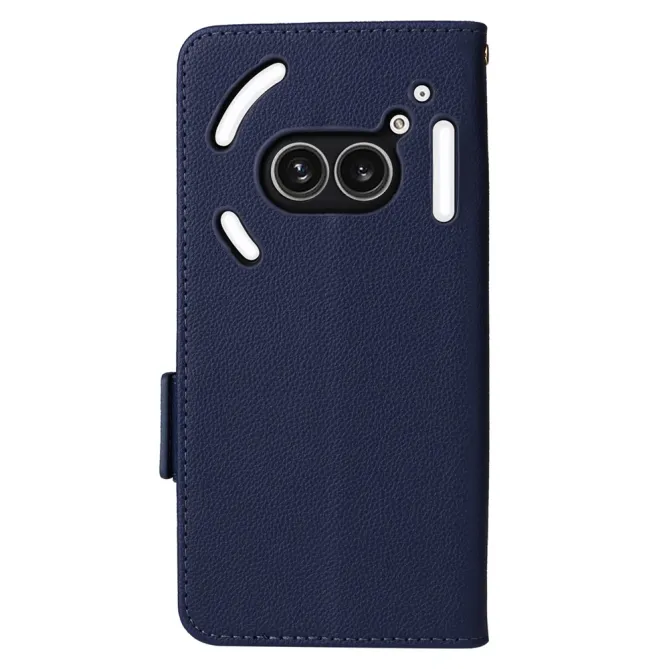 Housse Nothing Phone (2a) Plus / Phone (2a) Simili Cuir Litchi avec Dragonne