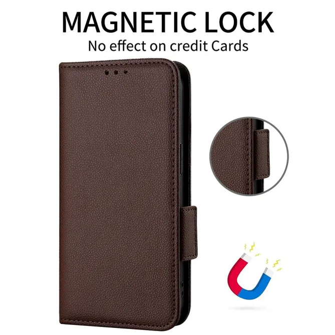 Housse Nothing Phone (2a) Plus / Phone (2a) Simili Cuir Litchi avec Dragonne