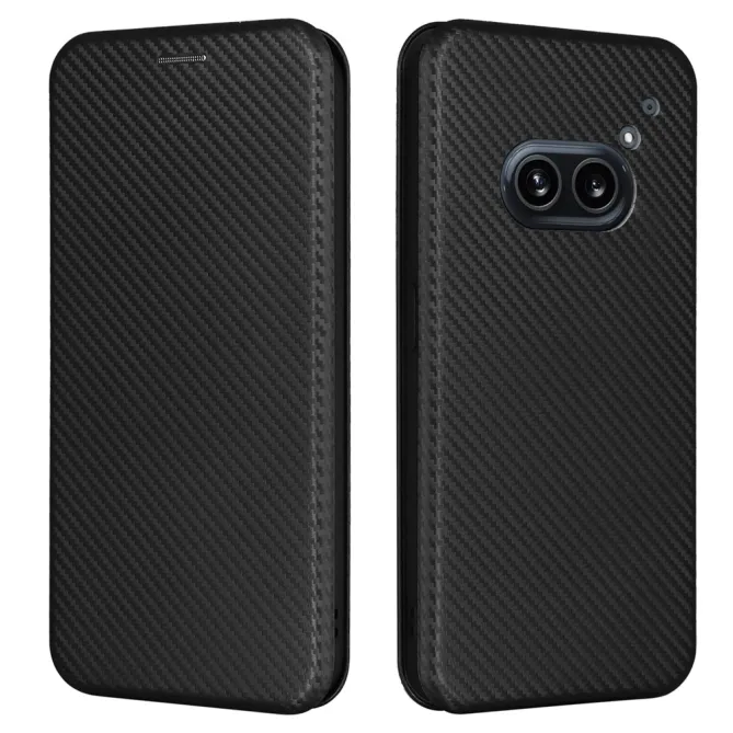 Flip Cover Nothing Phone (2a) Plus Simili Cuir Fibre de Carbone