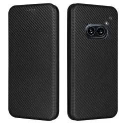 Flip Cover Nothing Phone (2a) Plus Simili Cuir Fibre de Carbone