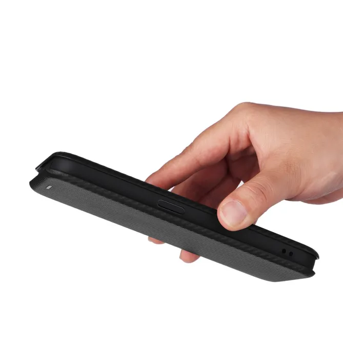 Flip Cover Nothing Phone (2a) Plus Simili Cuir Fibre de Carbone