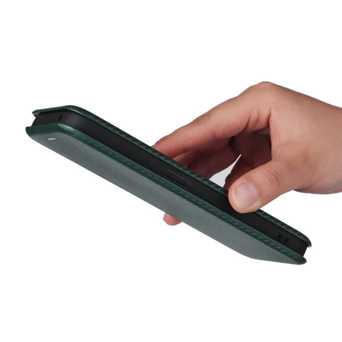 Flip Cover Nothing Phone (2a) Plus Simili Cuir Fibre de Carbone