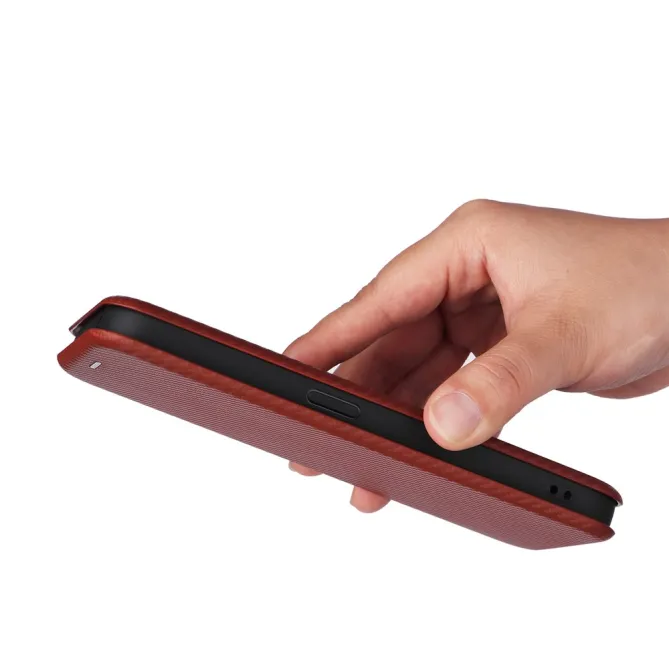 Flip Cover Nothing Phone (2a) Plus Simili Cuir Fibre de Carbone