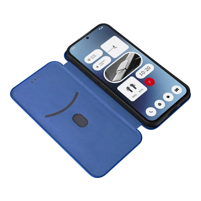 Flip Cover Nothing Phone (2a) Plus Simili Cuir Fibre de Carbone