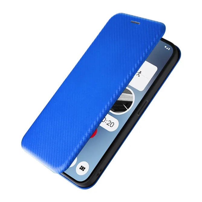 Flip Cover Nothing Phone (2a) Plus Simili Cuir Fibre de Carbone
