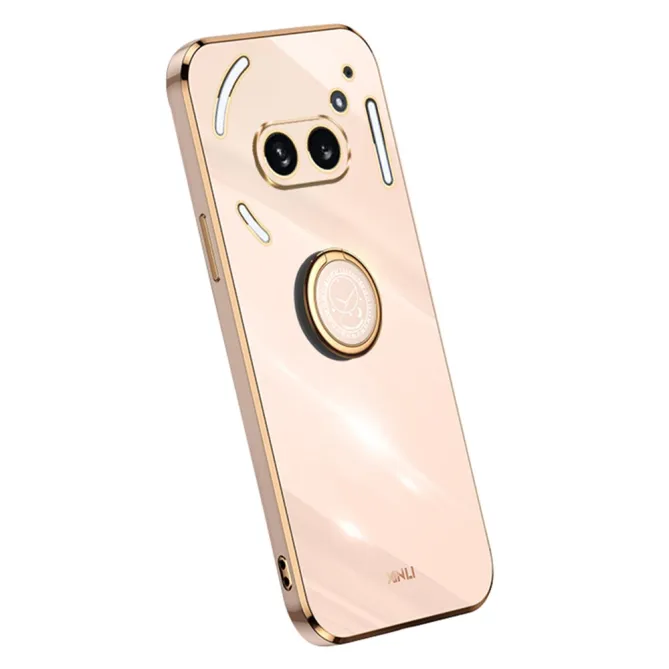 Coque Nothing Phone (2a) Élégante Contours Dorés Support Rotatif