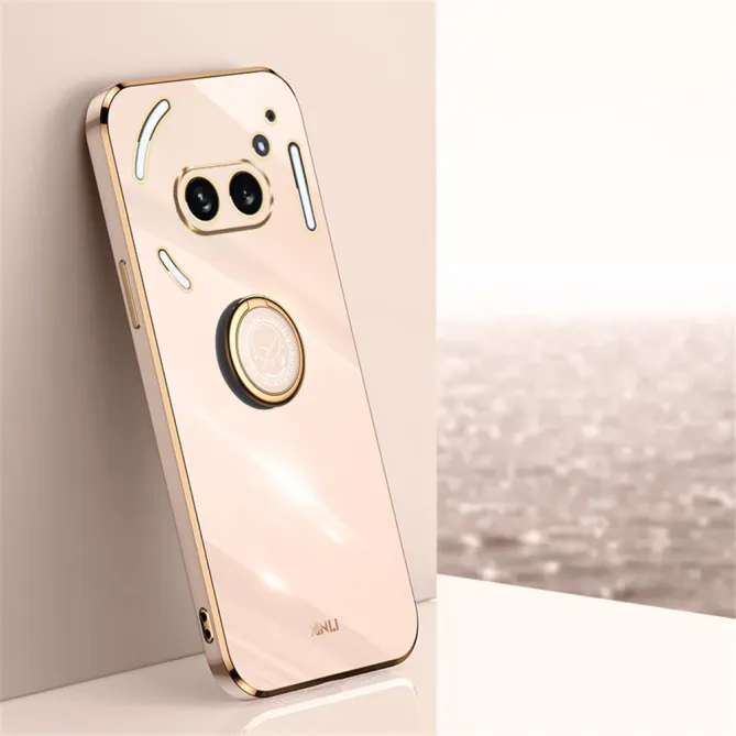 Coque Nothing Phone (2a) Élégante Contours Dorés Support Rotatif