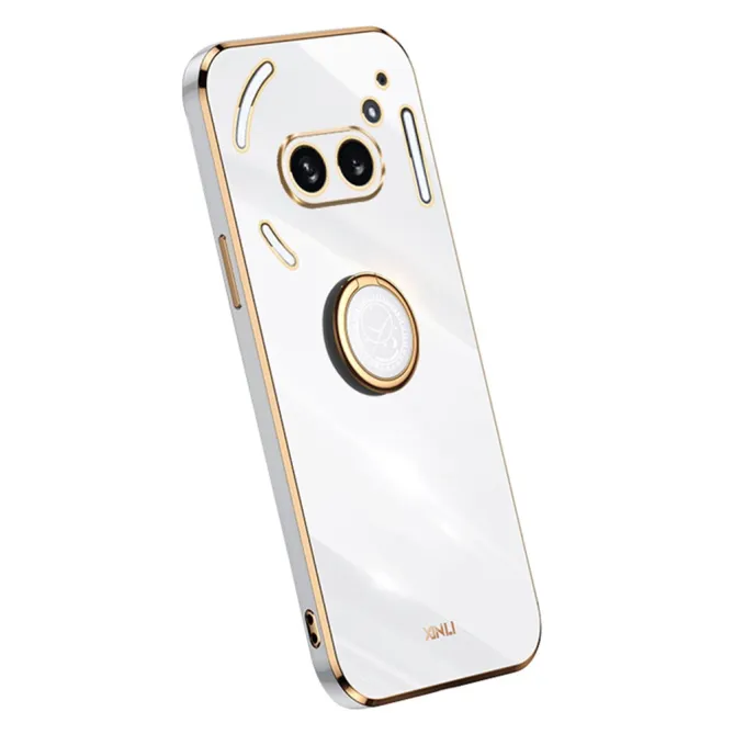 Coque Nothing Phone (2a) Élégante Contours Dorés Support Rotatif