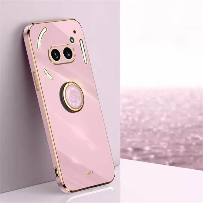 Coque Nothing Phone (2a) Élégante Contours Dorés Support Rotatif