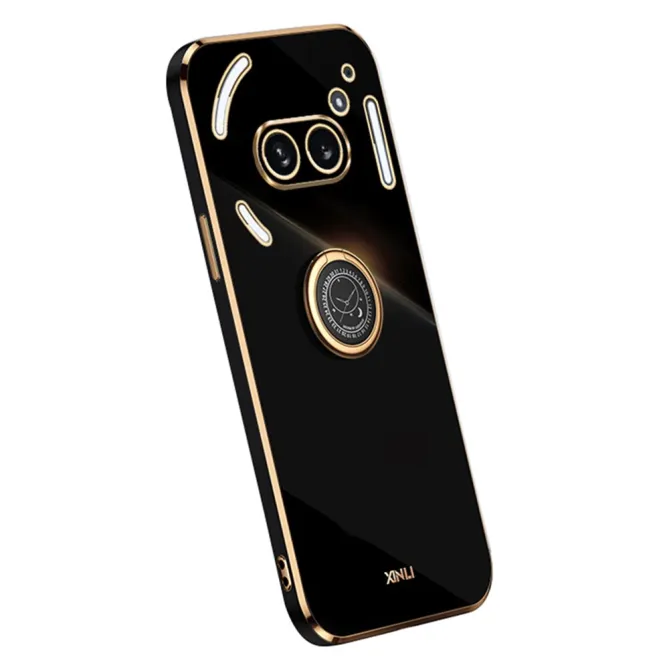 Coque Nothing Phone (2a) Élégante Contours Dorés Support Rotatif