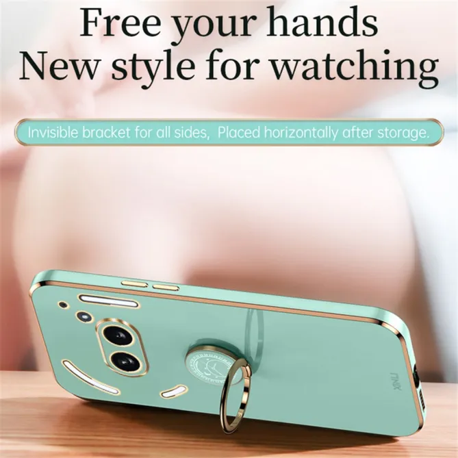 Coque Nothing Phone (2a) Élégante Contours Dorés Support Rotatif