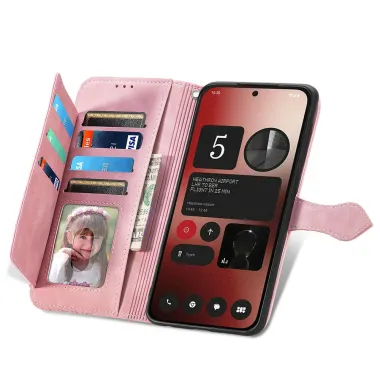 Housse Nothing Phone (2a) Plus / Phone (2a) Portefeuille Fleurs Zippée