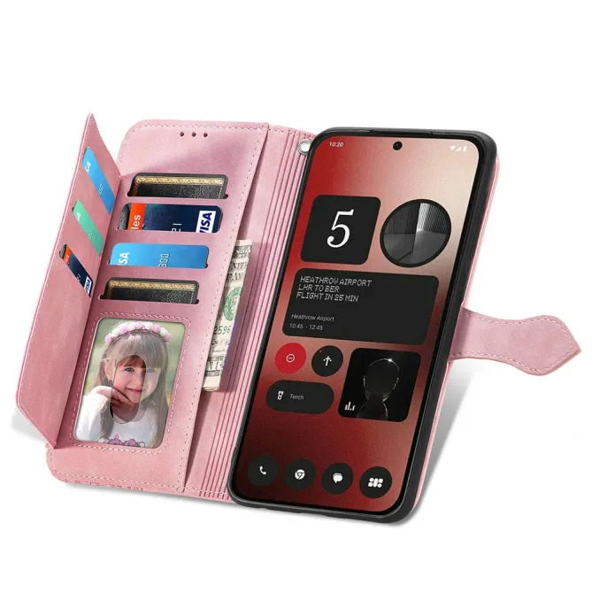 Housse Nothing Phone (2a) Plus / Phone (2a) Portefeuille Fleurs Zippée