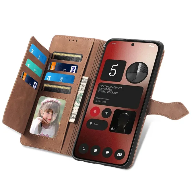 Housse Nothing Phone (2a) Plus / Phone (2a) Portefeuille Fleurs Zippée