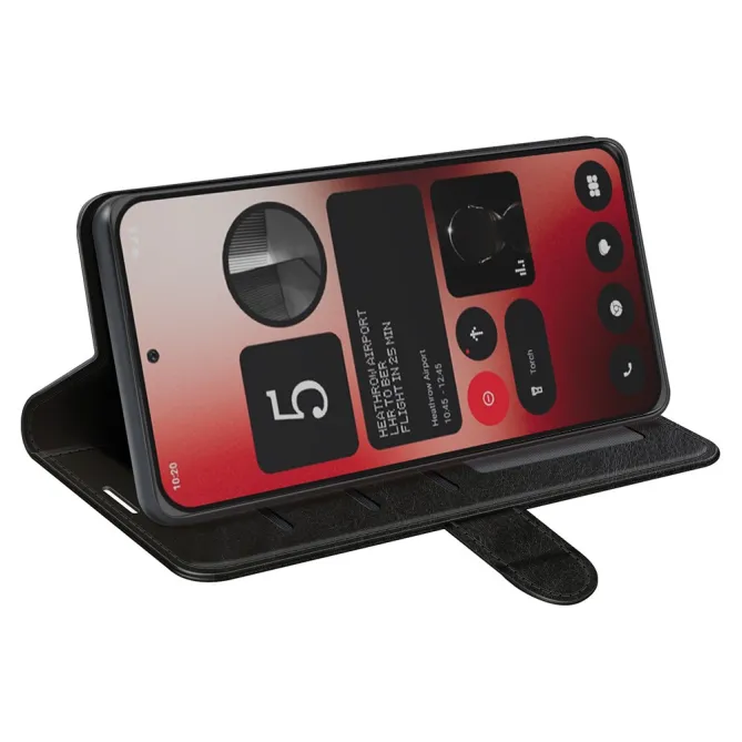 Housse Nothing Phone (2a) Plus / Phone (2a) Effet Cuir Coutures Vintage