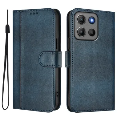 Housse Motorola Moto G17 Power 4G / Moto G17 4G Simili Cuir Retro avec Laniere