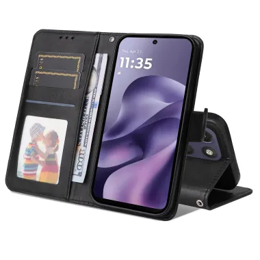 Housse Motorola Moto G17 Power 4G / Moto G17 4G Portefeuille Simili Cuir Folio