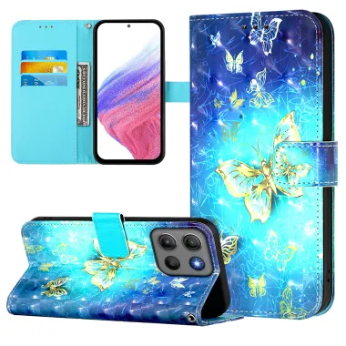 Housse Motorola Moto G17 Power 4G / Moto G17 4G / Moto G15 4G / Moto G15 Power 4G Motifs Imprimes Simili Cuir avec Dragonne