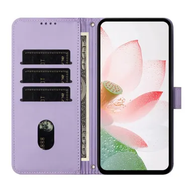 Housse Motorola Moto G17 Power 4G / Moto G17 4G Motif Lotus Simili Cuir avec Dragonne