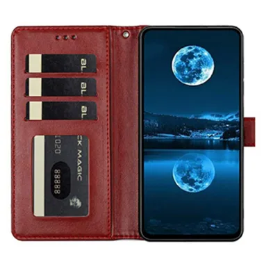 Housse Motorola Moto G17 Power 4G / Moto G17 4G Simili Cuir Litchi avec Dragonne