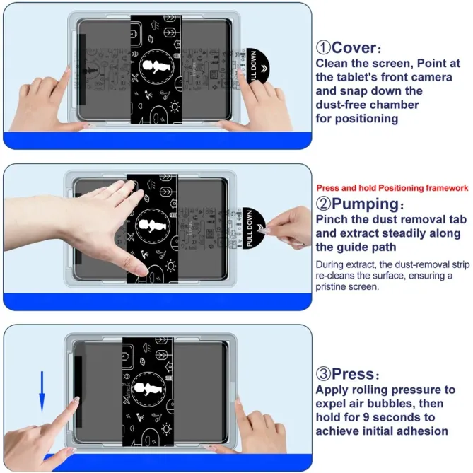Verre Trempé Oppo Pad SE avec Kit d'Installation Automatique Anti-Poussière