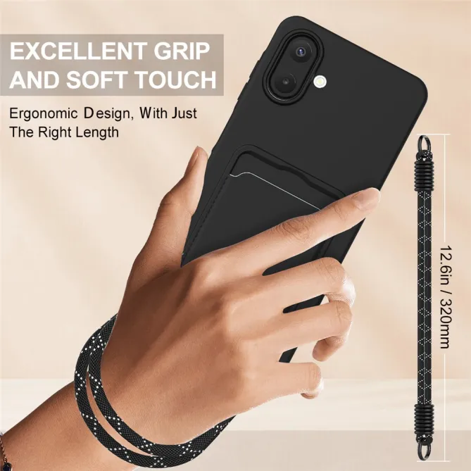 Coque à Mini Cordon Samsung Galaxy A07 Silicone Liquide Porte-cartes