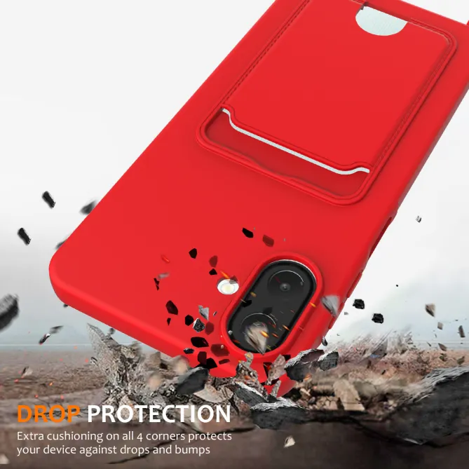 Coque à Cordon pour Samsung Galaxy A07 Silicone Liquide Porte-cartes