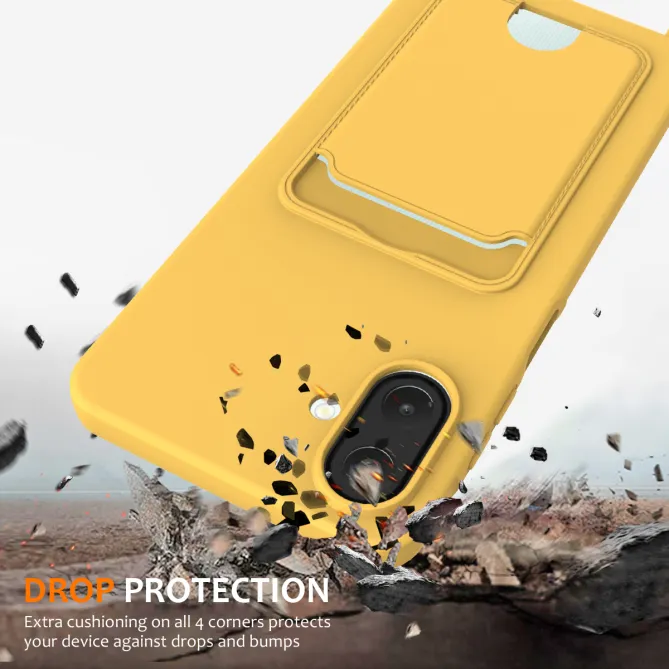 Coque à Cordon pour Samsung Galaxy A07 Silicone Liquide Porte-cartes